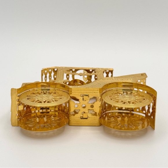 VTG 1981 Gorham Filigree 3D Brass Royal Carriage Holiday Ornament - Picture 6 of 8